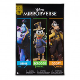 Disney Mirrorverse akčná figúrkas Combopack Genie, Scrooge McDuck & Goofy (Gold Label) 13 - 18 cm - Poškodené balenie !